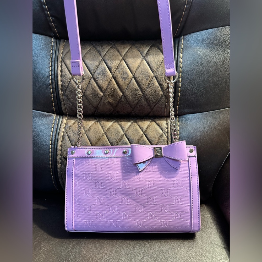 Juicy Couture For The Girls Crossbody Clutch Violet Tulle
